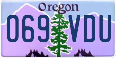 OR license plate 069VDU
