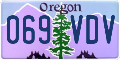 OR license plate 069VDV