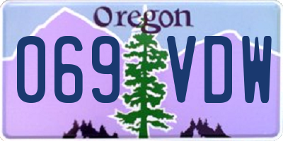 OR license plate 069VDW
