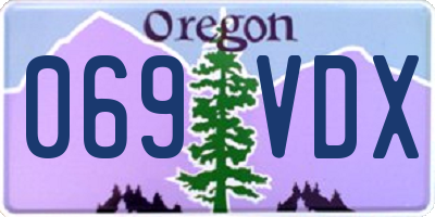 OR license plate 069VDX