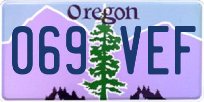 OR license plate 069VEF