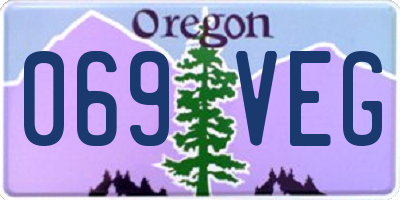 OR license plate 069VEG