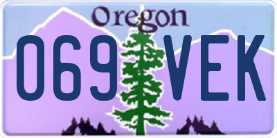 OR license plate 069VEK