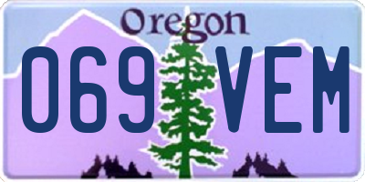 OR license plate 069VEM