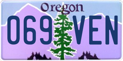 OR license plate 069VEN