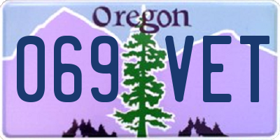 OR license plate 069VET
