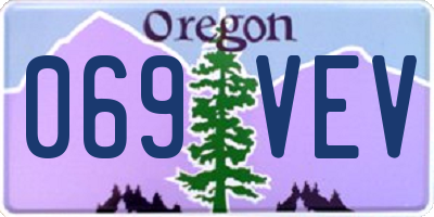 OR license plate 069VEV