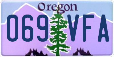 OR license plate 069VFA