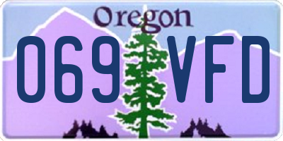 OR license plate 069VFD