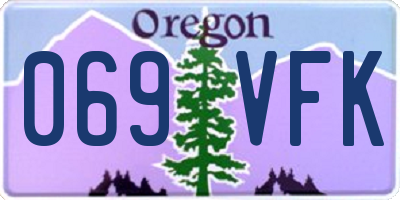 OR license plate 069VFK