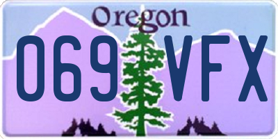OR license plate 069VFX