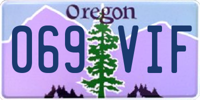 OR license plate 069VIF
