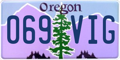 OR license plate 069VIG