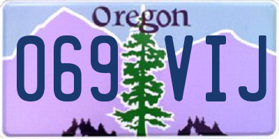 OR license plate 069VIJ