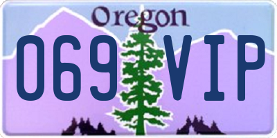 OR license plate 069VIP