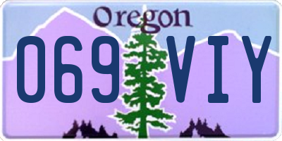 OR license plate 069VIY