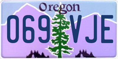 OR license plate 069VJE