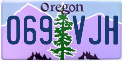 OR license plate 069VJH