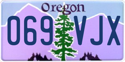 OR license plate 069VJX