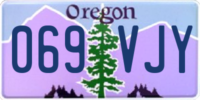 OR license plate 069VJY