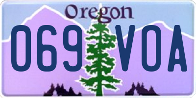 OR license plate 069VOA