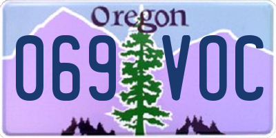 OR license plate 069VOC