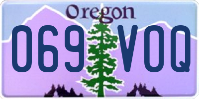 OR license plate 069VOQ