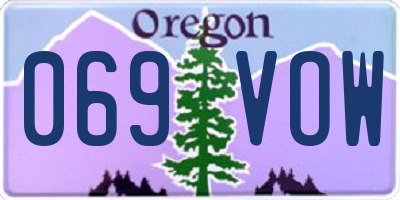OR license plate 069VOW