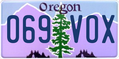 OR license plate 069VOX
