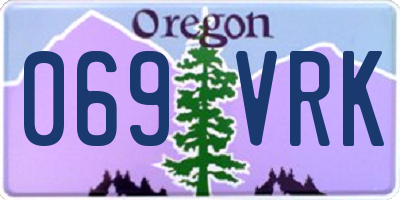 OR license plate 069VRK