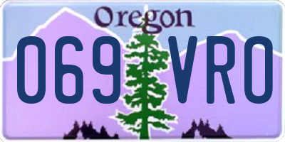 OR license plate 069VRO