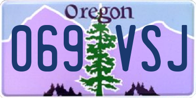 OR license plate 069VSJ