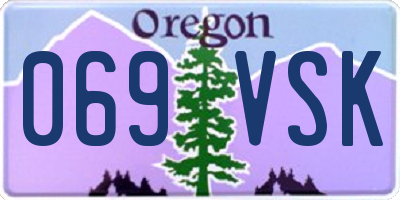 OR license plate 069VSK