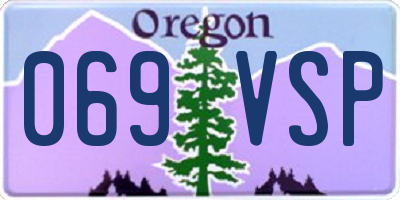 OR license plate 069VSP