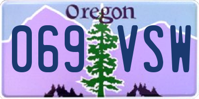 OR license plate 069VSW