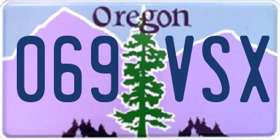 OR license plate 069VSX