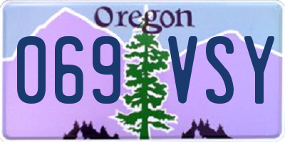 OR license plate 069VSY