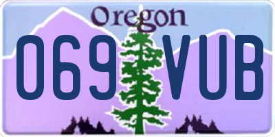 OR license plate 069VUB