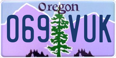 OR license plate 069VUK