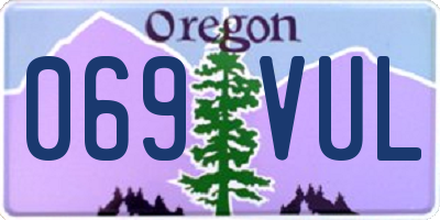 OR license plate 069VUL