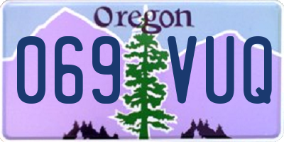 OR license plate 069VUQ