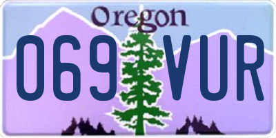 OR license plate 069VUR