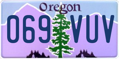 OR license plate 069VUV