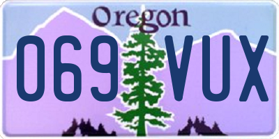 OR license plate 069VUX
