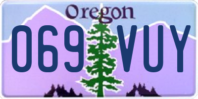 OR license plate 069VUY