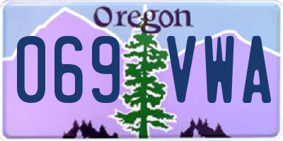 OR license plate 069VWA