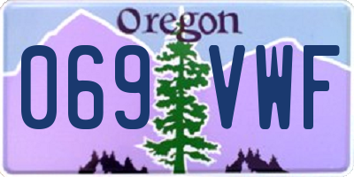 OR license plate 069VWF
