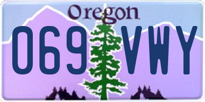 OR license plate 069VWY