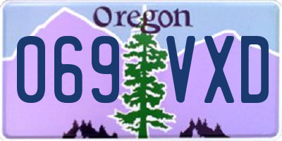 OR license plate 069VXD