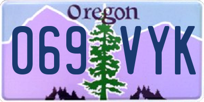 OR license plate 069VYK